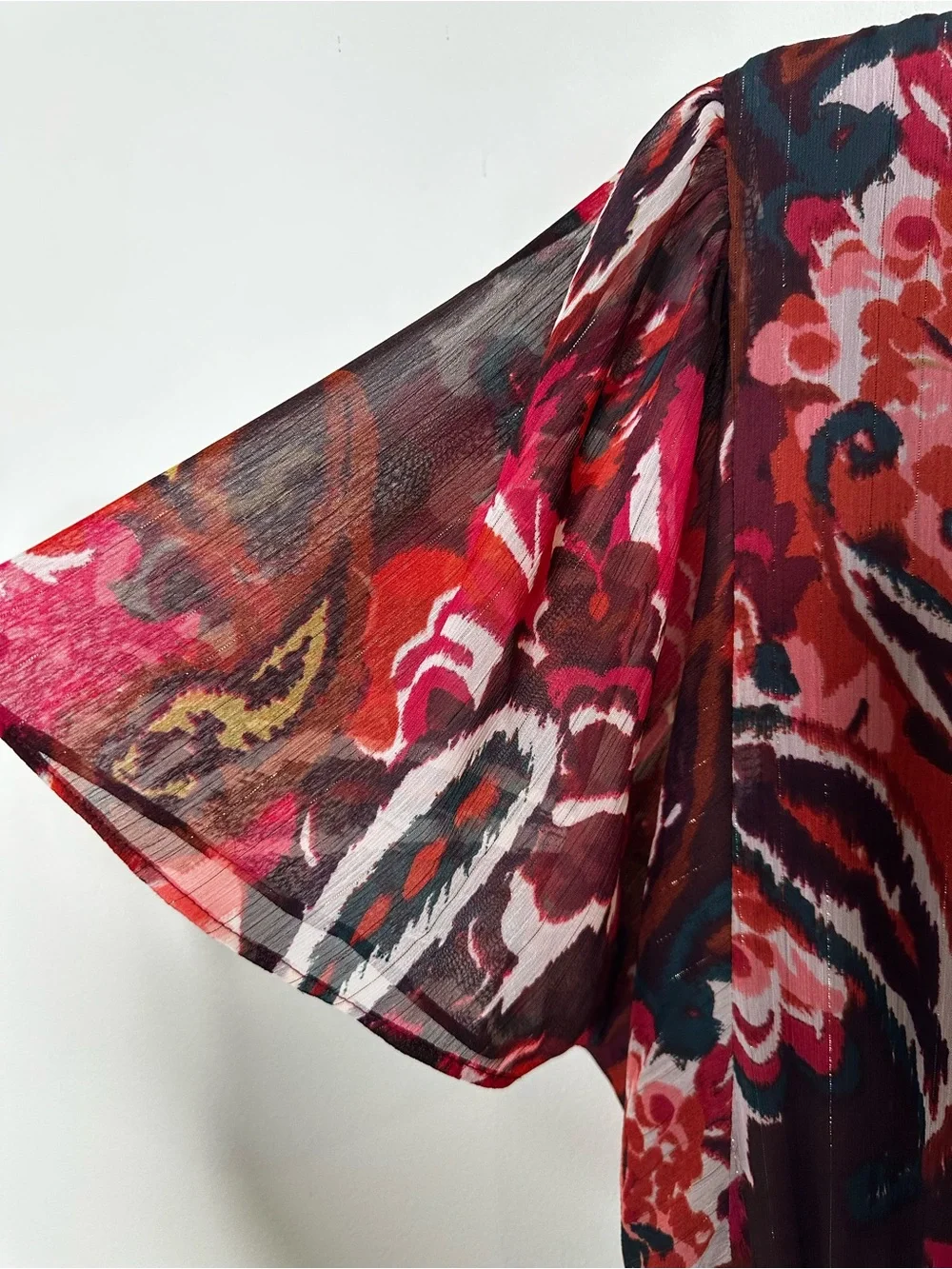 Halogen Floral Paisley Maxi Dress Size 1  ( L) - Picture 6 of 9